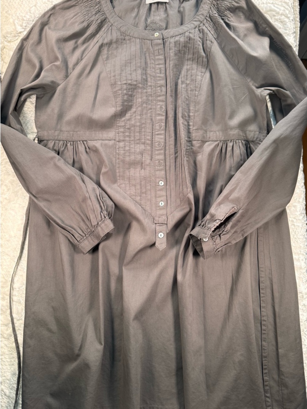 OPUS Embroidered Button-Front Tunic Top in Charcoal*️⃣ pls see note below